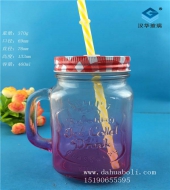 450ml噴涂玻璃梅森杯
