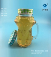 600ml狐貍玻璃把子杯