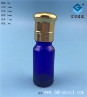 10ml電鍍大頭蓋藍色玻璃精油瓶